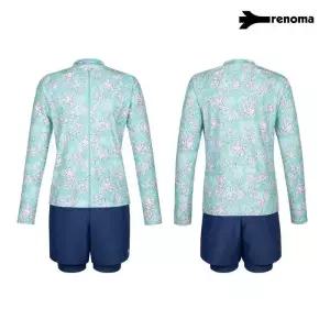 [레노마수영복]여성 모노 플라워 래쉬가드 세트 민트 RN-LS2F924-MN_CA