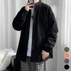 남성남방 남자 하이넥 차이나카라 코듀로이 셔츠 루즈핏 남방