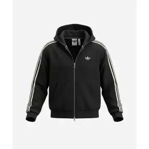 ADIDAS 후드 집업 - 블랙:크림화이트 / KC9315