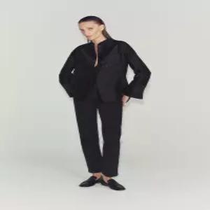 ZARA 자수 포켓 셔츠 ZW 컬렉션 - 블랙 4786/284/800