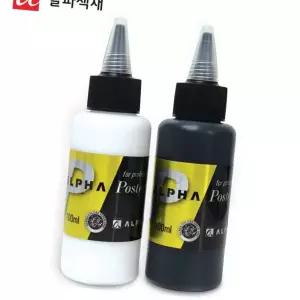 (다올)알파 골드 포스터칼라 100ml 흰색 검정 튜브형 디자인물감