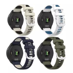 가민 포러너255 265호환 투톤 실버버클 스포츠 실리콘 밴드 스트랩 22mm Garmin
