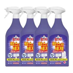 홈스타 락스와 세제 3X 폼 스프레이 후로랄향 500ml 4개