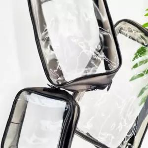 캐리어 PVC 수납백 중형 블랙 세면백 여행용품 여행용워시백 세면가방