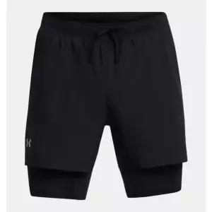 언더아머 UNDER ARMOUR 1382640-001 블랙 남성 UA 론치 투인원 5인치 쇼츠 레깅스반바지
