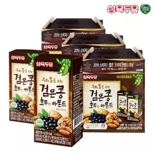 삼육두유 검은콩 호두와 아몬드 두유 190ml 48팩 (16팩x3개)