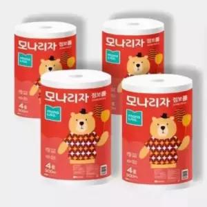 모나리자 점보롤 2겹 300m 4롤 x 4팩 대용량 화장실휴지 화장지 두루마리 2462729
