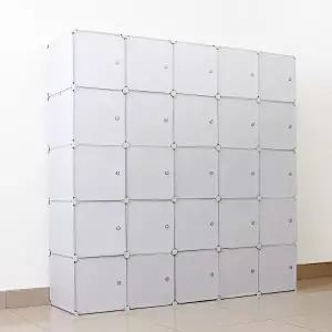 ( )심플리 화이트 선반 옷장(183x183cm) / DIY 옷수납장 의류수납함 옷수납함