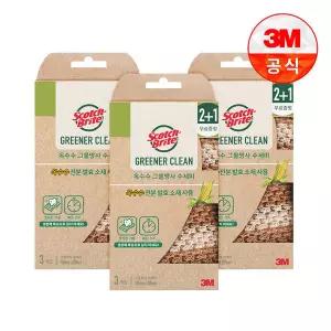 [3M]내츄럴 옥수수 그물망사수세미 3입(일반세척용) 3개