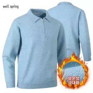 가을 남자 벌키 카라넥 라운드넥 헨리넥 니트 도톰한 중량 긴팔 니트 스웨터 WS