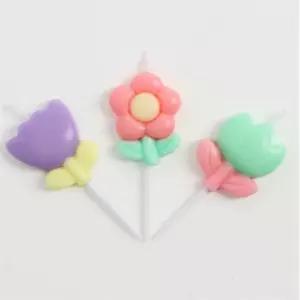 예쁜케이크초 플라워 9P 특이한초 생일초 이쁜초