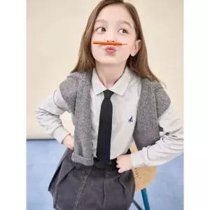 [BEANPOLE KIDS] [BEANPOLE KIDS] [BEANPOLE KIDS] [Essential] 피케 칼라 긴팔 티셔츠  그레이 (BI5841UE33) (BI5841UE33) (BI5841UE33)
