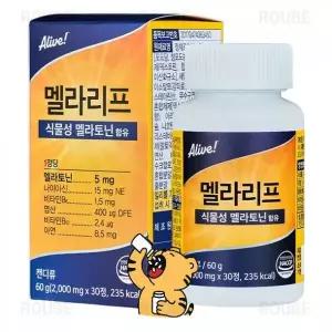 얼라이브 멜라리프 식물성 멜라토닌함유 2,000mg, 30정, 1개