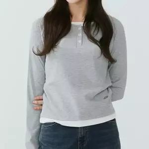 잠뱅이 동백01 여성 헨리넥 레이어드 골지 긴팔 티셔츠 AQ1WTL256 (461...