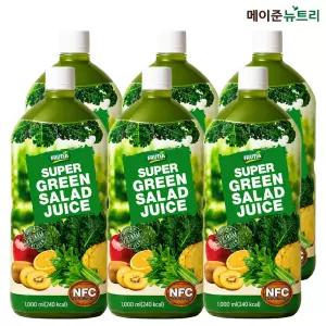 메이준뉴트리 NFC 착즙 프루티아 슈퍼 그린 샐러드 주스 1,000ml 6병