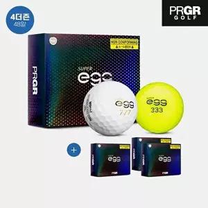 [PRGR]4더즌 48알 한국프로기어 정품 PRGR 슈퍼 에그 고반발 비거리 골프볼 2피스 12알 2컬러