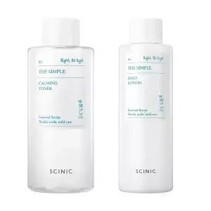 싸이닉 더 심플 비건 토너 300ml + 로션 300ml 대용량 수분 2종 세트