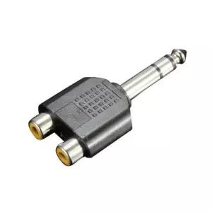 SW0017 RCA(F) to 5.5(M) 스테레오 Y형 젠더 2RCA에서 5.5파이로 변환