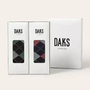 닥스 19360MYAA 남성 양말 선물 신사양말 2족선물세트 면스판디자인 아가일 19360 LE1217486252