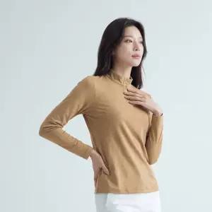 PAT 메쉬배색 자카드 반목티셔츠_1J45432