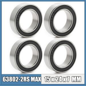 63802 2RSV MAX 베어링 15*24*7mm 4Pcs C2 단일 행  볼 자전거  피벗 63802-2RS