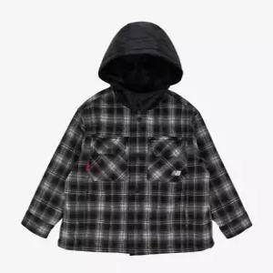 뉴발란스 키즈 아동 체크 후드 패딩 셔켓 BB NK9DG1301U 19
