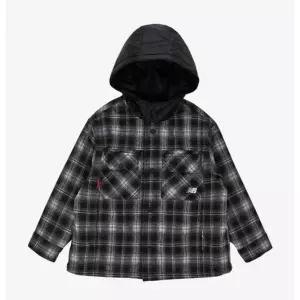 뉴발란스 키즈 아동 체크 후드 패딩 셔켓 BB NK9DG1301U 19