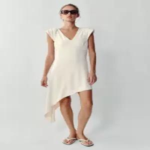 ZARA 숄더 패드 언밸런스 미니 원피스 - 크림 7345/782/712 7345/782 133684 JC