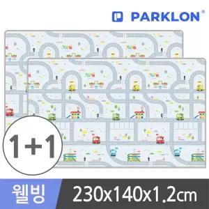 파크론 1+1 타요 도로놀이 웰빙 놀이방매트 230x140x1.2cm