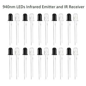 10쌍 3mm 940nm LED 적외선 이미터 및 IR 수신기 다이오드 301A