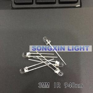 1000pcs 3mm 투명 IR LED 적외선 940nm 발광 다이오드 램프 워터 클리어 전구