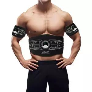 Ab Stimulator Muscle Toner 남녀 공용 복근 벨트 블랙