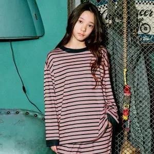 마밤 MSMV 아동 주니어 잠옷 피치기모 초등학생 내의 키즈 9부 실내복 디얼ST핑크네이비