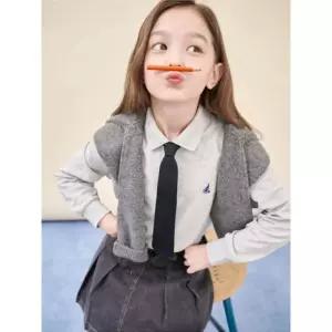 빈폴 키즈 BEANPOLE KIDS 피케 칼라 긴팔 티셔츠 그레이 (BI5841UE33) ()