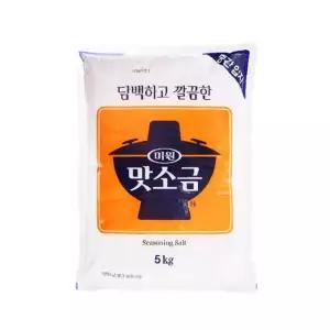 미원 중간맛소금 5kg 미원맛소금 중간입자맛소금