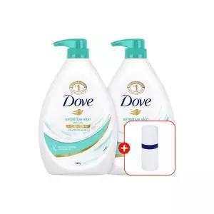 도브 바디워시 대용량 바디클렌저 센스티브 1000ml 2개 + 페이스타올 1037436