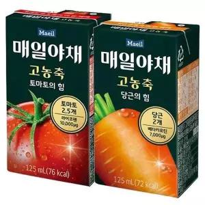 [하프클럽/기타]매일유업 고농축 토마토 125ml 24팩 당근 125ML 24팩