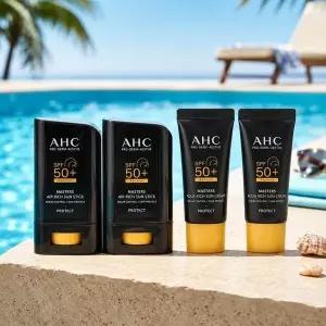 [하프클럽/셀러허브_뷰티]AHC 선스틱 22g 2개 선크림 10ml 2개 마스터즈 에어리