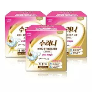 환자기저귀 수려니 와이드 매직테이프 프리미엄 대형 10매X8팩