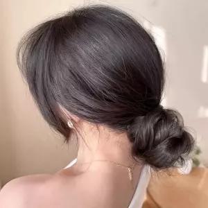 고품질 여성 볼륨 당고머리 똥머리가발 묶음머리 부분가발