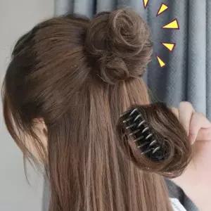볼륨업 똥머리 집게 부분가발 올림머리 헤어피스