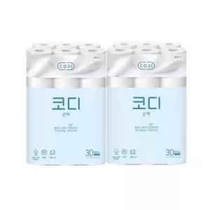 코디 순백 3겹 휴지 30m 30롤 2개