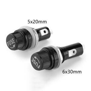 유리 퓨즈 하우징 보험 패널 마운트 거치대 튜브 소켓 5x20mm 6x30mm 로트 당 5 개