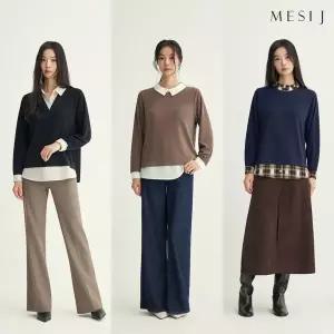 메시제이 26FW 레이어드 배색 블라우스 3종
