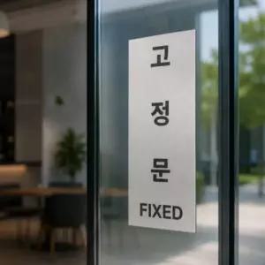 고정문스티커 표시 고정문 스티커 표지판 라벨 안내판 문구 출입문