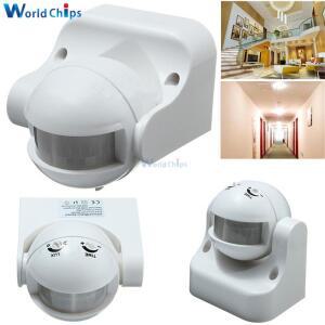 AC 220V-240V 180 학위 야외 IP44 보안 PIR 적외선 모션 센서 감지기 이동 스위치 최대 12m 50Hz 3-2000LUX