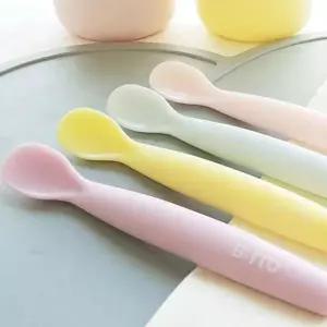 이유식스푼1P 아기숟가락 실리콘수저 초기 유아 중기