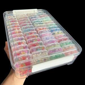보물상자 비즈, , 다이아몬드 페인팅 자수 보관 60PCS 투명 상자에 상자공예가를위한