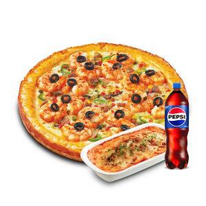 (미스터피자) 쉬림프골드M+오븐스파게티+콜라1.25L