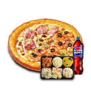 (미스터피자) 하프앤하프M+홈샐러드+콜라1.25L
